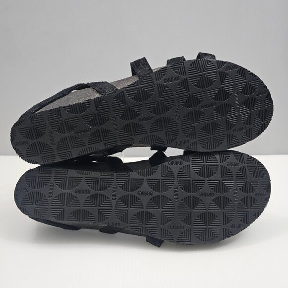 Munro Tarifa Sandal Womens 10 NARROW Black Suede Strappy Wedge Travel Casual - Picture 13 of 15